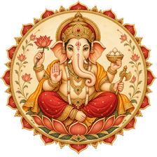 Lord Ganesha seated in blessing